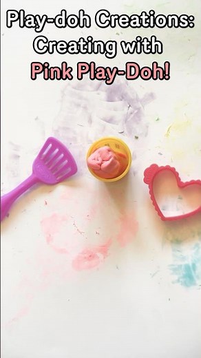 Making a Perfect Pink Play-Doh Heart #shorts #kidscraft