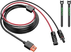 Solar to XT60i Connector Cable 11.5FT - Y Branch Cable Connect Solar Panel to Portable Power Station & Solar Generator, Suit for Devices with XT60/XT60I Port