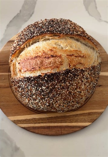 Creating Sourdough Everything Bagel Bread at Home