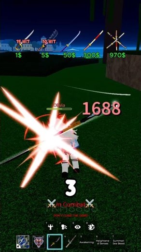 Test swords from $1 to $970 #roblox #bloxfruits #bloxfruit