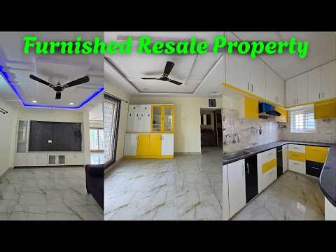 Fully furnished 3 bhk flat for sale in kukatpally hyderabad | 1450sft Resale Flat With sofas & Ac