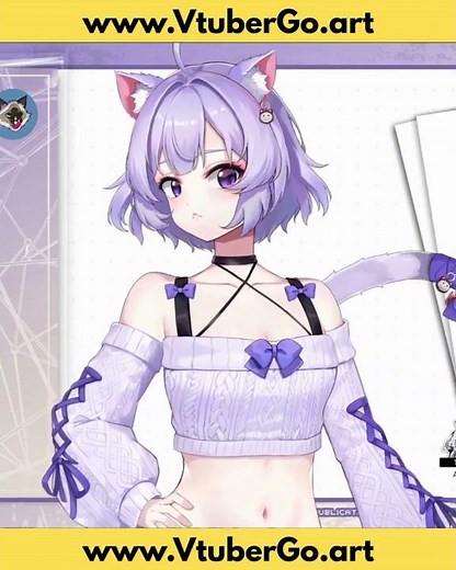 Custom Live2D Vtuber Model 🖌️ – High-Quality Design & Rigging by Studio Nekoyama - www.vtubergo.ar