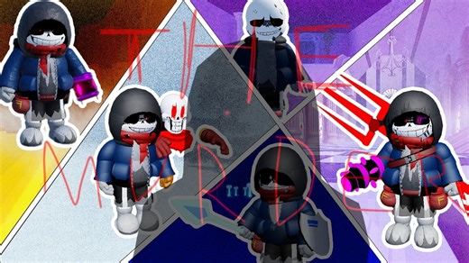 Undertale:Double would sans ops dust pack角色展示加实战