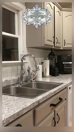 One of our favorite neutrals Oyster! 😍 #allinonepaint #kitchenremodel #homeupdatesonabudget #diningroommakeover #howto #beforeandafter