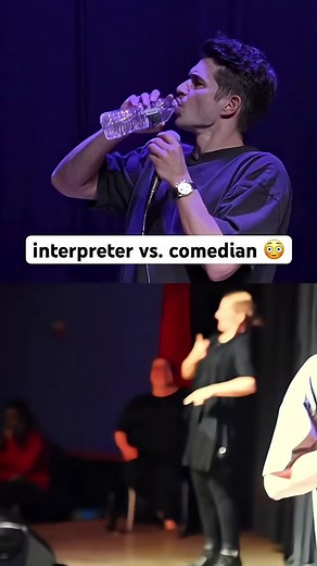 Interpreter vs.comedian! 😳 #standupcomedy.f609 | Standup&Comedy
