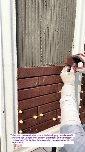 Brick Veneer Installation Hack | Tile Leveling System for Perfect Wall Alignment