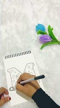 Letter M Doodle Art design ❤️#shorts