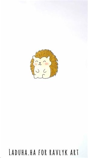 🦔 🎨 Tiny Hedgehog Sketch 🍂 Cute Forest Animal Drawing ✏️ #shorts #drawing #RavlykArt