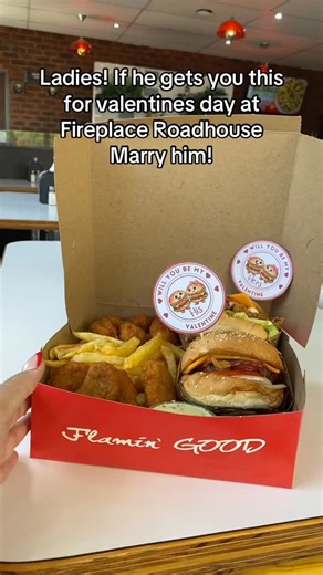 Fireplace Secunda on Instagram: "Its time 🕰️ This is your sign to ask that person to be your valentine! What better way to ask than with a delicious sharing meal from Fireplace 🔥 Our Two For Love Special is serving His & Hers burgers, nuggets, pops, fries and all the saucy goodness ❤️🍔 Only R249 — because couples who eat together, stay together. 📍Fireplace Roadhouse 💛 Limited time only From 9-15 Feb 2026 #secunda #fyp #valentinesday"