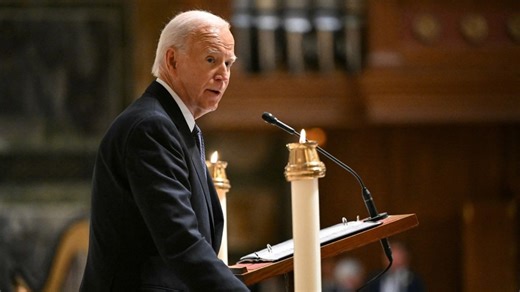 Biden delivers eulogy at memorial service for Ethel Kennedy