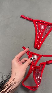 Sheer Red Heart Mesh Thong – Adjustable Romantic G-string Lingerie – Valentine’s Day Gift for Her - Etsy UK