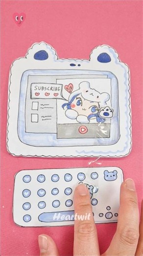 DIY 💕 So cute Paper Computer🐻‍❄️Moving Mouse and Cursor #papercrafts #cute #paperdiy #art #easycraft