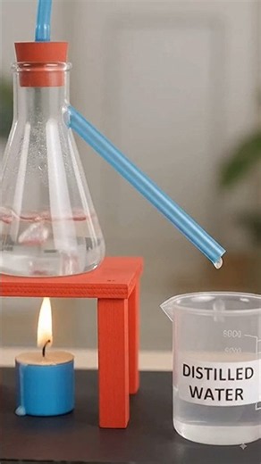 Water Distillation Chemistry Project Model #trending#viralvideo #viral#craft#shortvideo #shortvideo