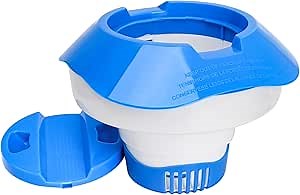 7 Inch Pool Chlorine Floater - Large Capacity Floating Chlorine Dispenser for 1& 3 Inch Chlorine Tablets with Adjustable Release for Indoor & Outdoor Swimming Pool Hot Tub