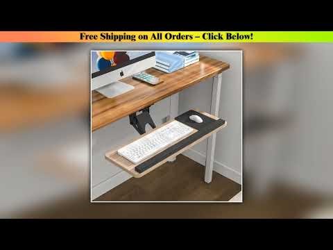 Keyboard Stand Desktop Computer Tray with Mouse Rotating Bracket Extended Drawer with Slide Rail