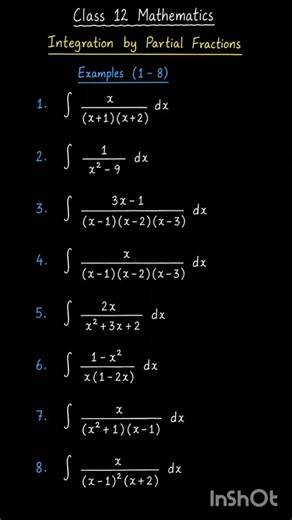 Integration by partial fractions!#class12maths #shorts #maths