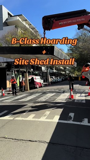 Snippet of the B-Class Hoarding & Site Shed install at our Double Bay project #hoarding #siteshed #construction