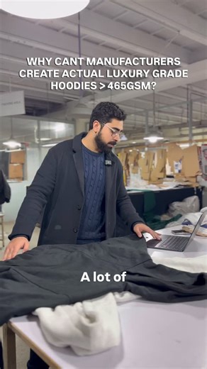 GLOBAL APPAREL on Instagram: "Anyone can increase GSM. Very few can control it. What you’re seeing isn’t marketing — it’s manufacturing capability. At Global Apparel, we engineer hoodies beyond 465 GSM with stability, recovery, and luxury hand feel intact. If you’re a fashion brand owner, this matters — because your customer feels mistakes after the first wash, not in your photoshoot. Heavy doesn’t sell. Controlled does. — Global Apparel"