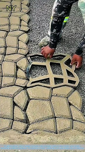 Creating Stunning Patterned Walkways Using a Simple Concrete Mold.