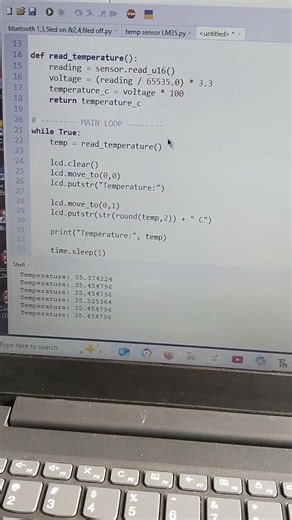 Temperature sensor 💀 LM35 #raspberrypi #automation #coding #codingcommunity