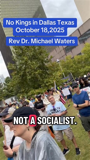 Moving speech by Rev. Dr. Michael Waters at the No Kings in Dallas Rally October 18, 2025😘 #NoKings #protest #FreeSpeech #DefendDemocracy #TexasDemocrats | Funky East Dallas Democrats aka The FEDDs