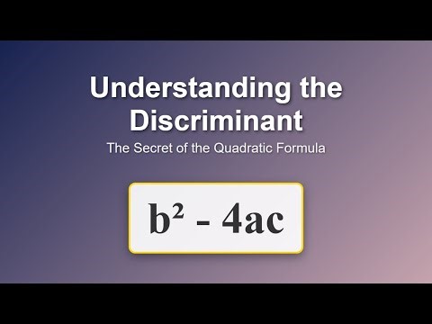 What is the Discriminant? | Algebra Basics | b²-4ac Explained