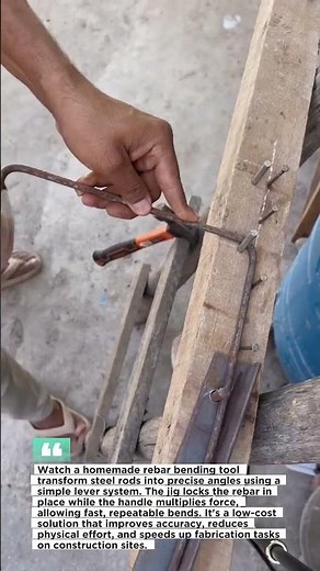 Simple Rebar Bending Jig Saves Time and Effort on Every Build