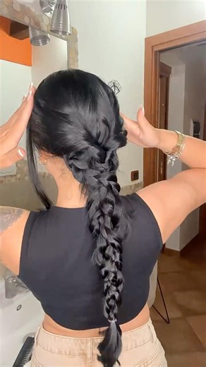Trenza fácil y rápida #hairhacks #trenzas #hairstyle