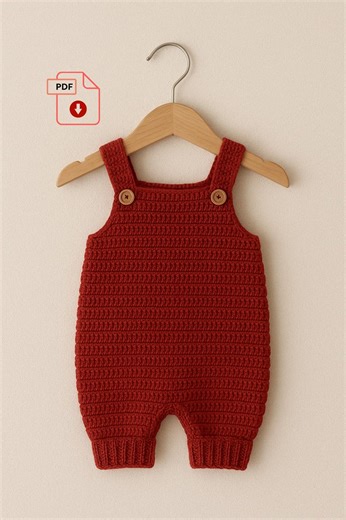 Crochet Baby Romper Pattern | 0-3 Months (PDF Pattern) - Etsy