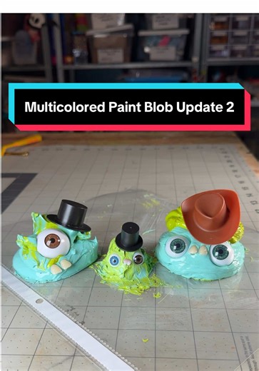 Creating a Multicolored Paint Blob Using Leftover Paint
