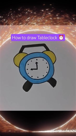#howtodraw Table clock ⏰#step by step #quick &easy drawing #drawing hacks #artgallery #art#ytshorts