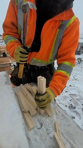 why use a hatchet when you have a hammer. #constructionlife #construction #hack #fyp #fypシ #foryou #kindling #hammer #hatchet #dewalt | Michelle