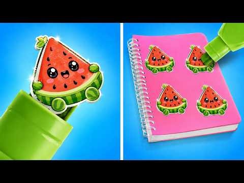 🌈 Creative School Ideas ✨ DIY Crafts & Hacks