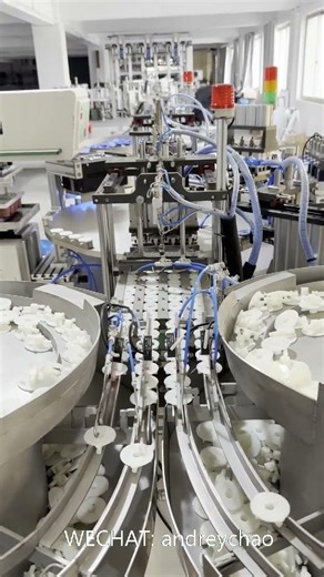 Full automatic medical IV infusion flow regulator assembling ink pad printing making machine