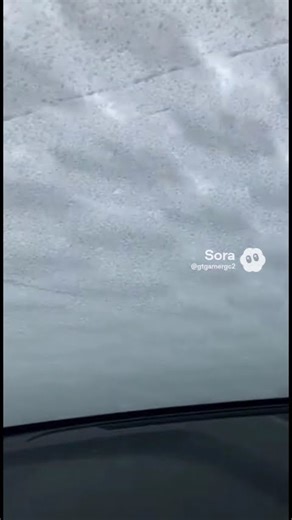 Dash camera catches avalanche covering cars. #car #ai