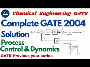 Process dynamics and Control Chemical Engineering | Complete Solution PDC Gate 2004|Ranjaneinstitute