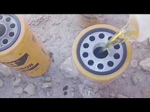 How to Install Oil Filter CATERPILLAR Generator C18 || Engine Service