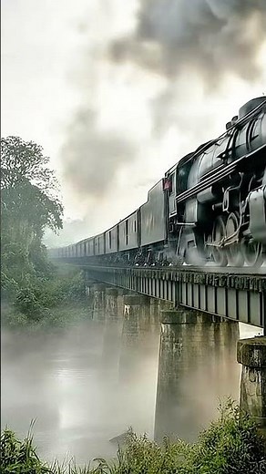 Unbelievable Sight! Super Long Train on the Railway#steamlocomotive #train #steam