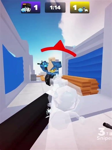 Playing tivals whit sniper (part2)#shorts