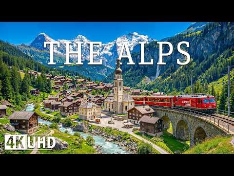 Peaceful The Alps 4K 🇨🇭 | Relaxing Music with Majestic Mountain Views and Scenic Landscapes