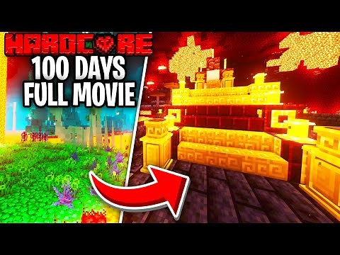 I Survived 100 Days As A PIGLIN BRUTE in Hardcore Minecraft! [FULL MOVIE]