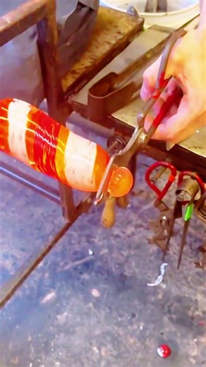 The Amazing Process of Forming Hot Glass With a Simple Creative Cool Innovative Technique #Shorts