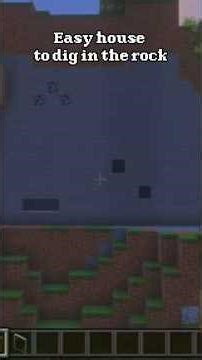 Easy house to dig in the rock #minecraft #build #easy
