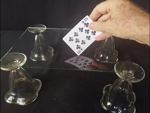 Card through glass magic trick revealed.