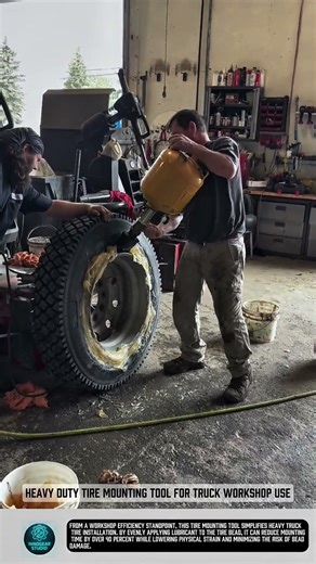 Heavy duty tire mounting tool for truck workshop use #tools