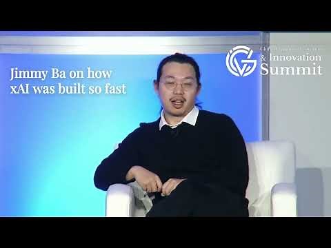 Jimmy Ba, founder of xAI, speaking at the GCVI Summit in Monterey, California, in March 2025