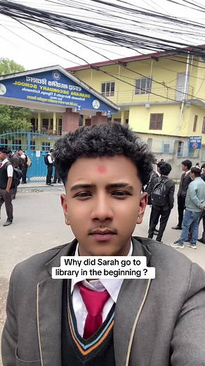 Why did Sarah go to the library in the beginning?
