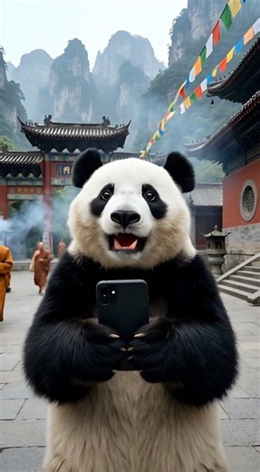 Panda Exploring China’s Misty Mountains 🐼⛰️ | Cute Panda Travel Vlog in Bamboo Forest |