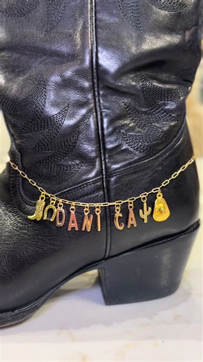 Upgrade your boots with a little ✨western flair✨ Handmade boot charm bracelets 🤠 #BootUpgrade #BootChain #WesternStyle #CowgirlDetails #WesternAccessories