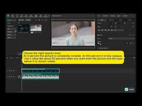 CapCut PC Tutorial: How to Make a Picture Transparent Using Opacity